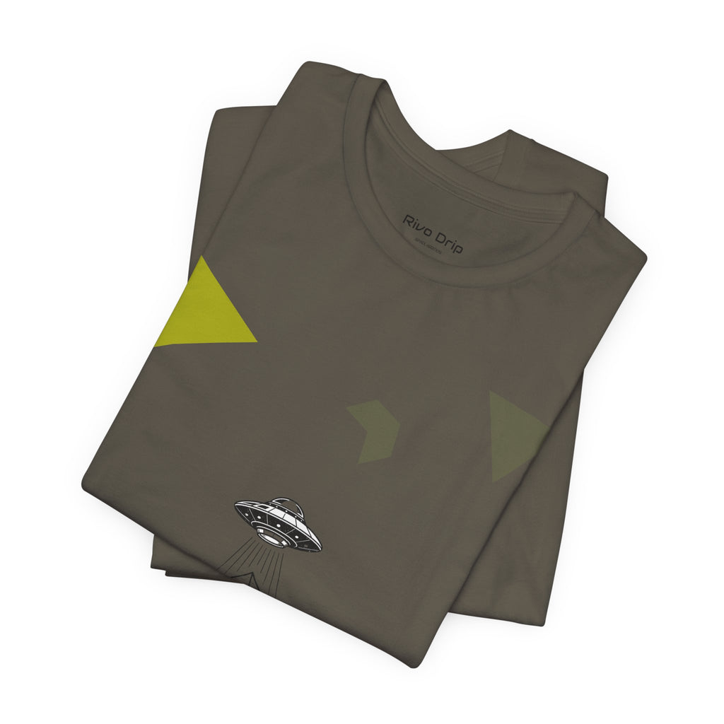 UFO Pyramid Graphic Tee | Geometric Abstract Shapes