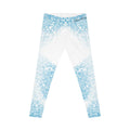 Blue Pixel Fade Leggings — Women's Casual All-Over Print