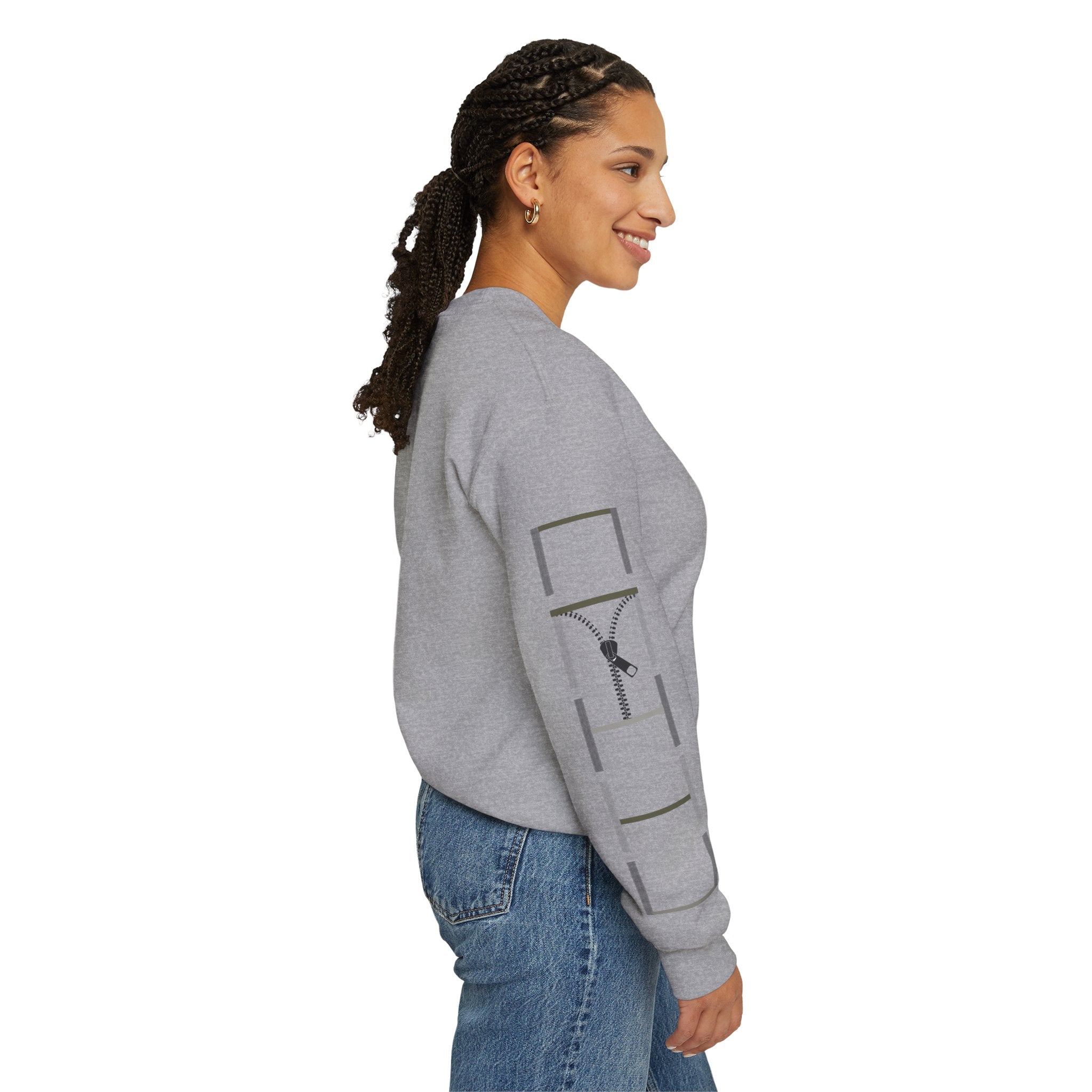 City Nights Crewneck Sweatshirt — 'Run / Midnight' Urban Skyline Graphic