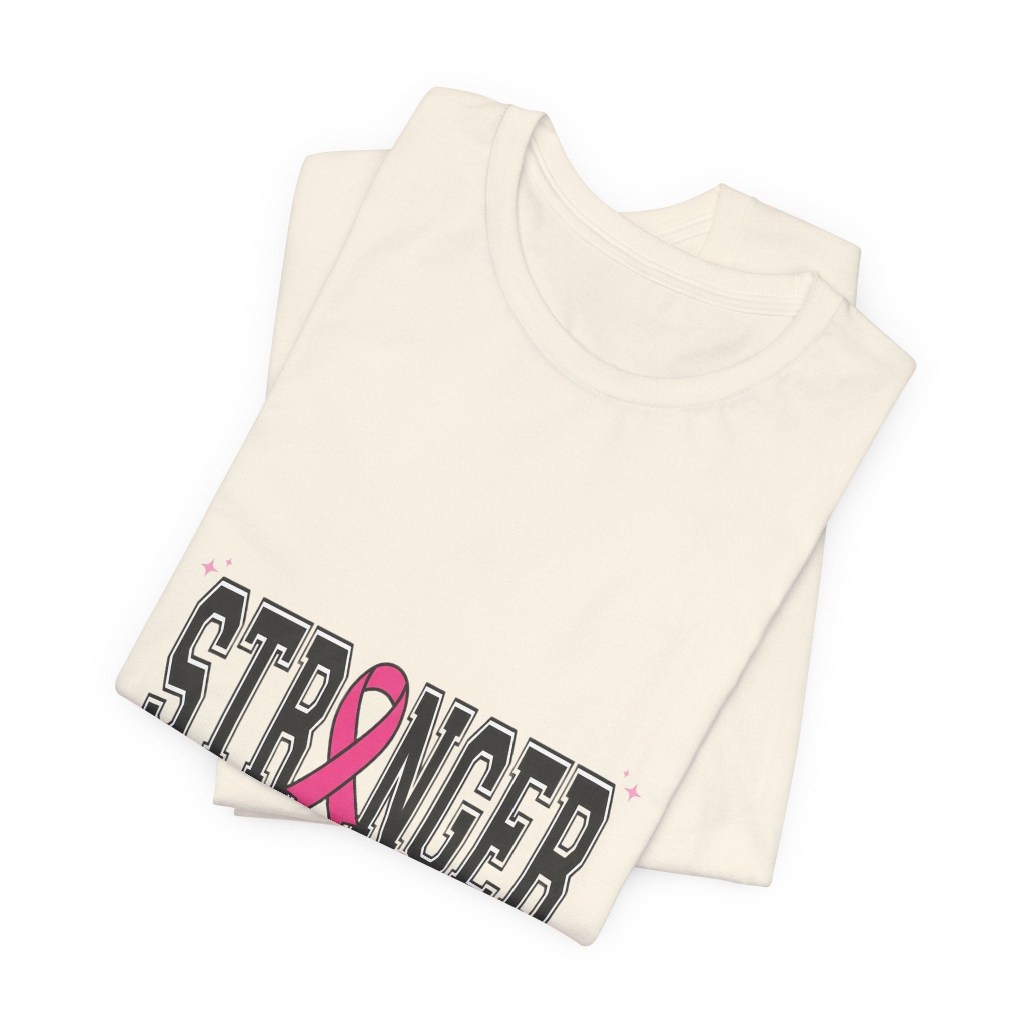 Stronger Together ribbon Tee | Breast Cancer Awareness, Pink Support