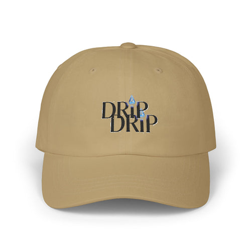 Dad Cap — "Drip Drip" Embroidered Waterdrop Logo Baseball Hat