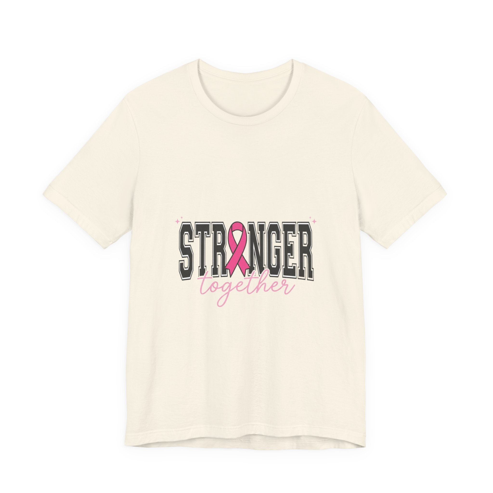 Stronger Together ribbon Tee | Breast Cancer Awareness, Pink Support