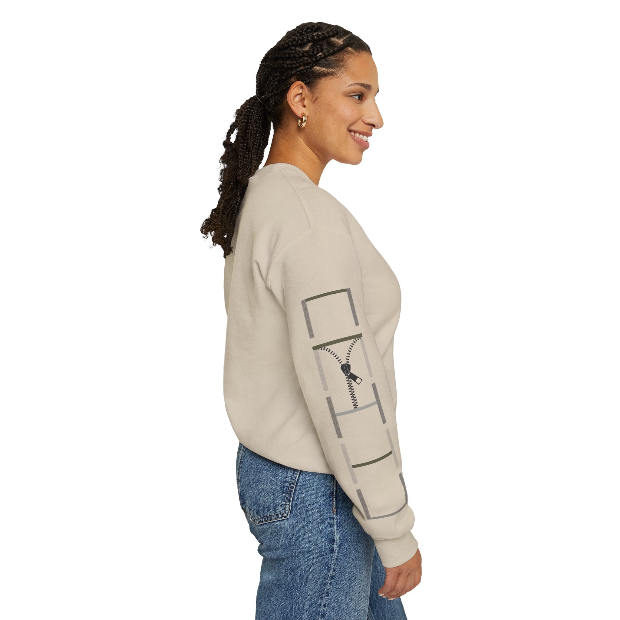 City Nights Crewneck Sweatshirt — 'Run / Midnight' Urban Skyline Graphic