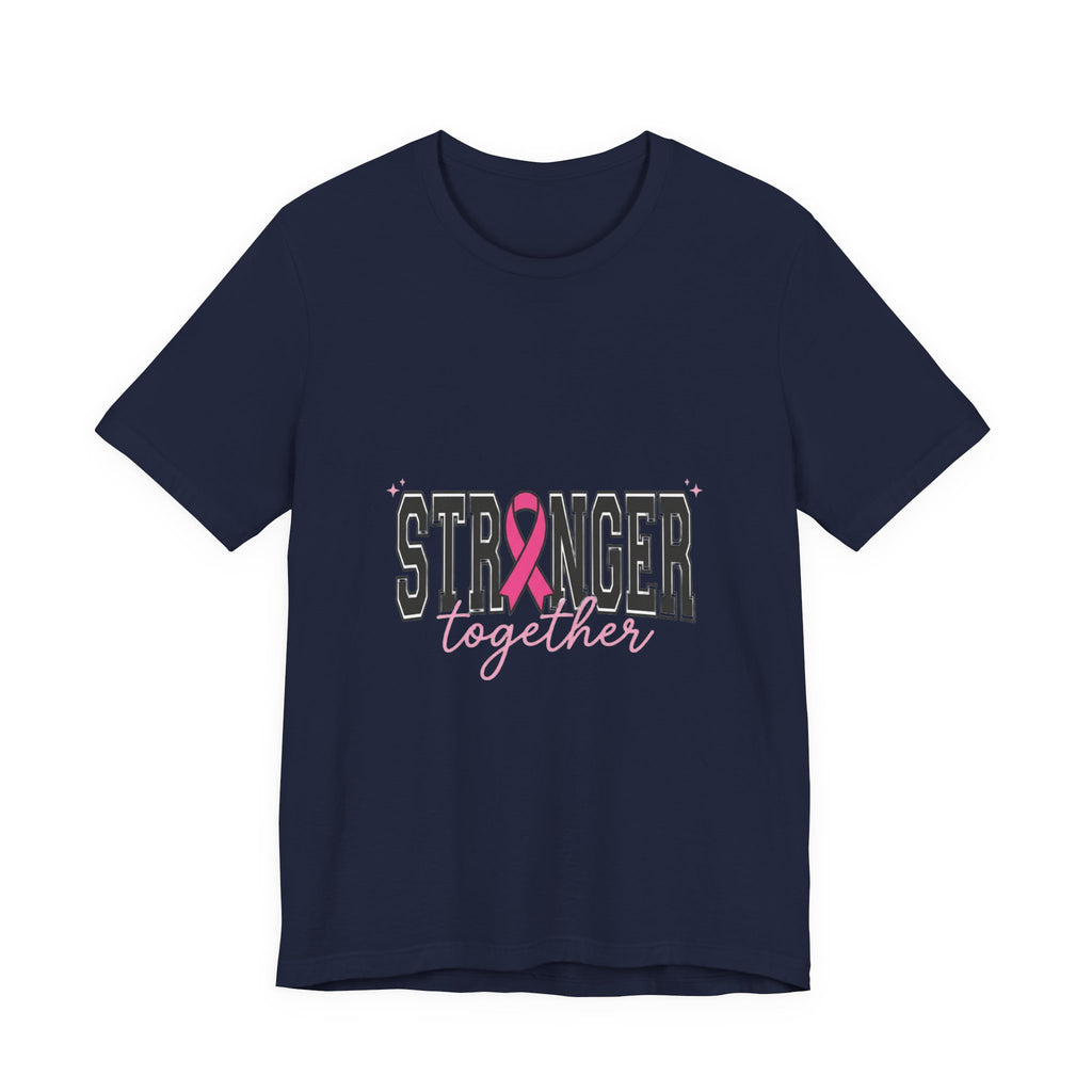 Stronger Together ribbon Tee | Breast Cancer Awareness, Pink Support