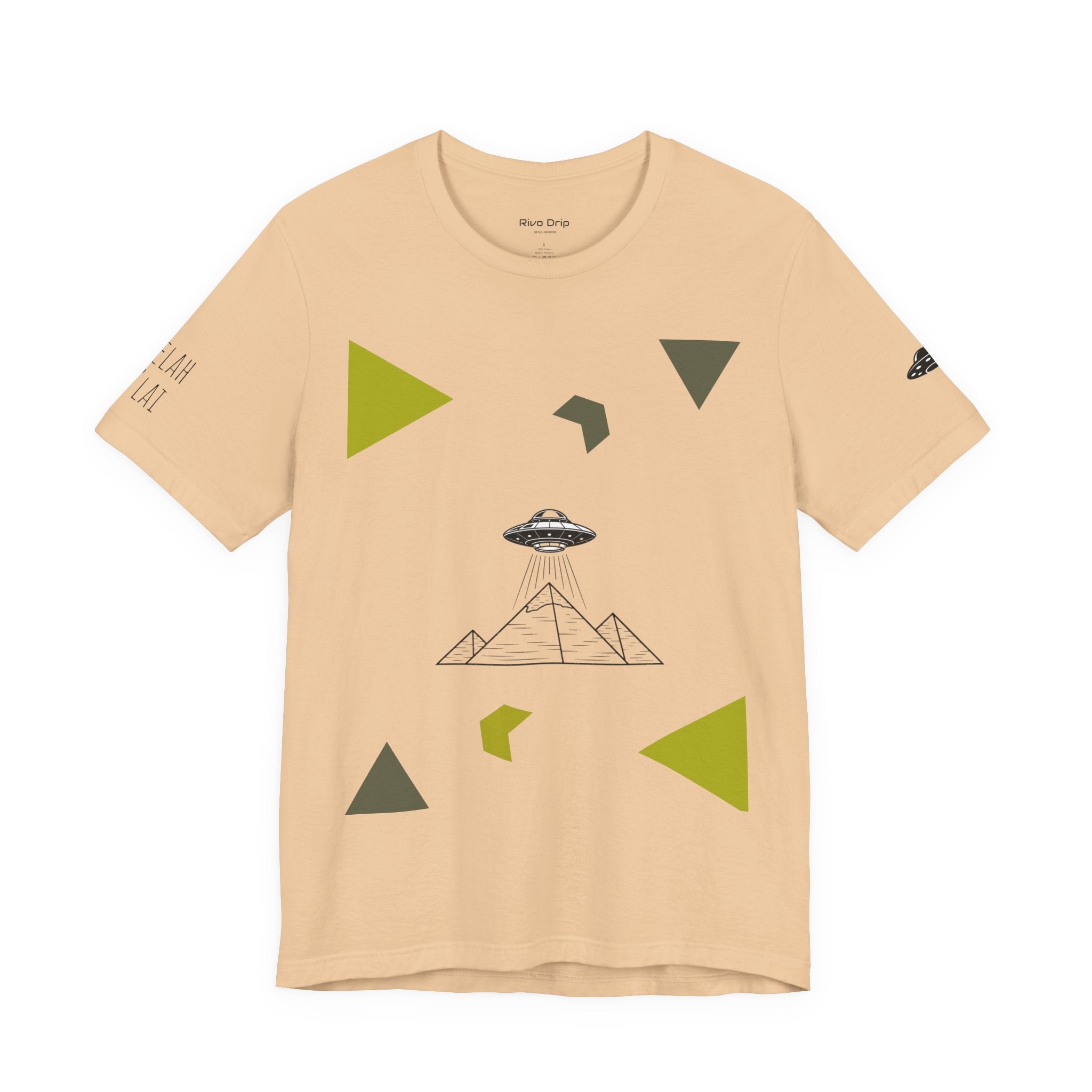 UFO Pyramid Graphic Tee | Geometric Abstract Shapes