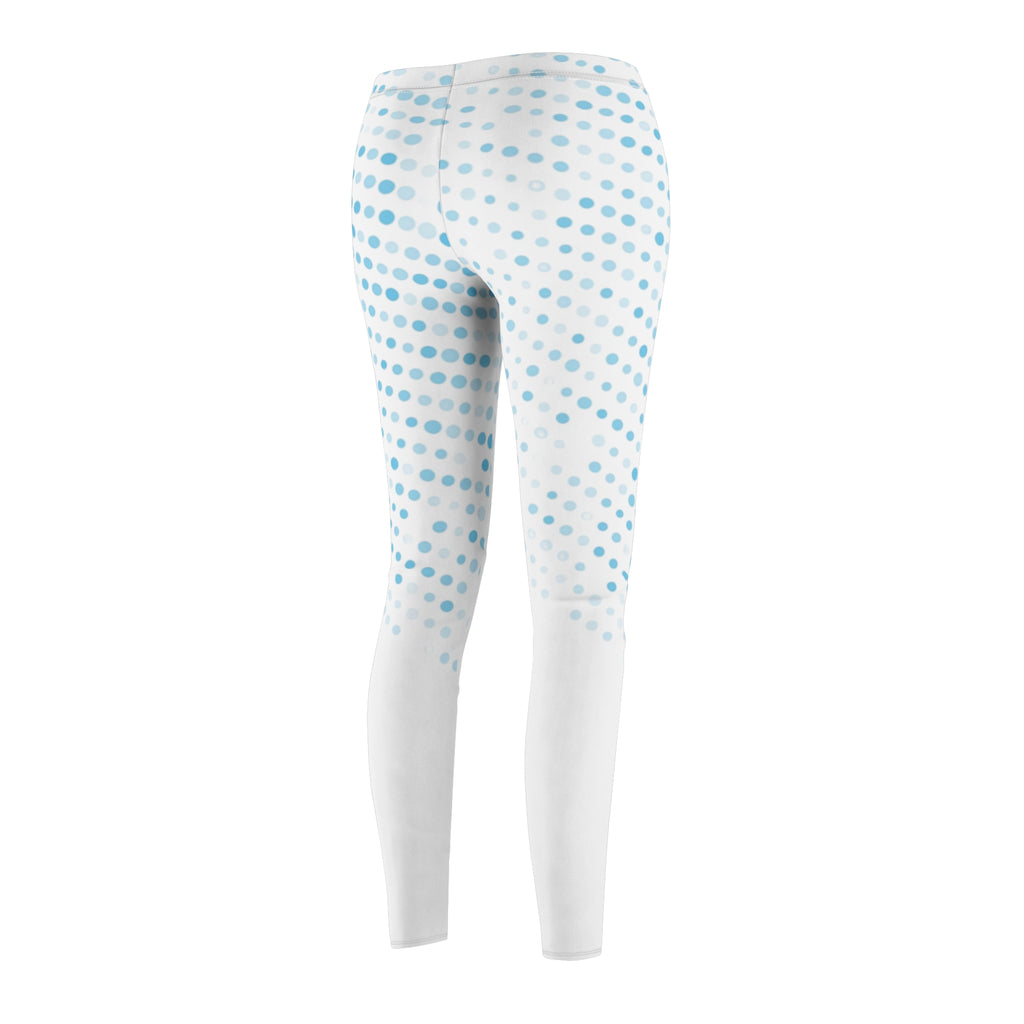 Blue Pixel Fade Leggings — Women’s Cut & Sew Casual Leggings