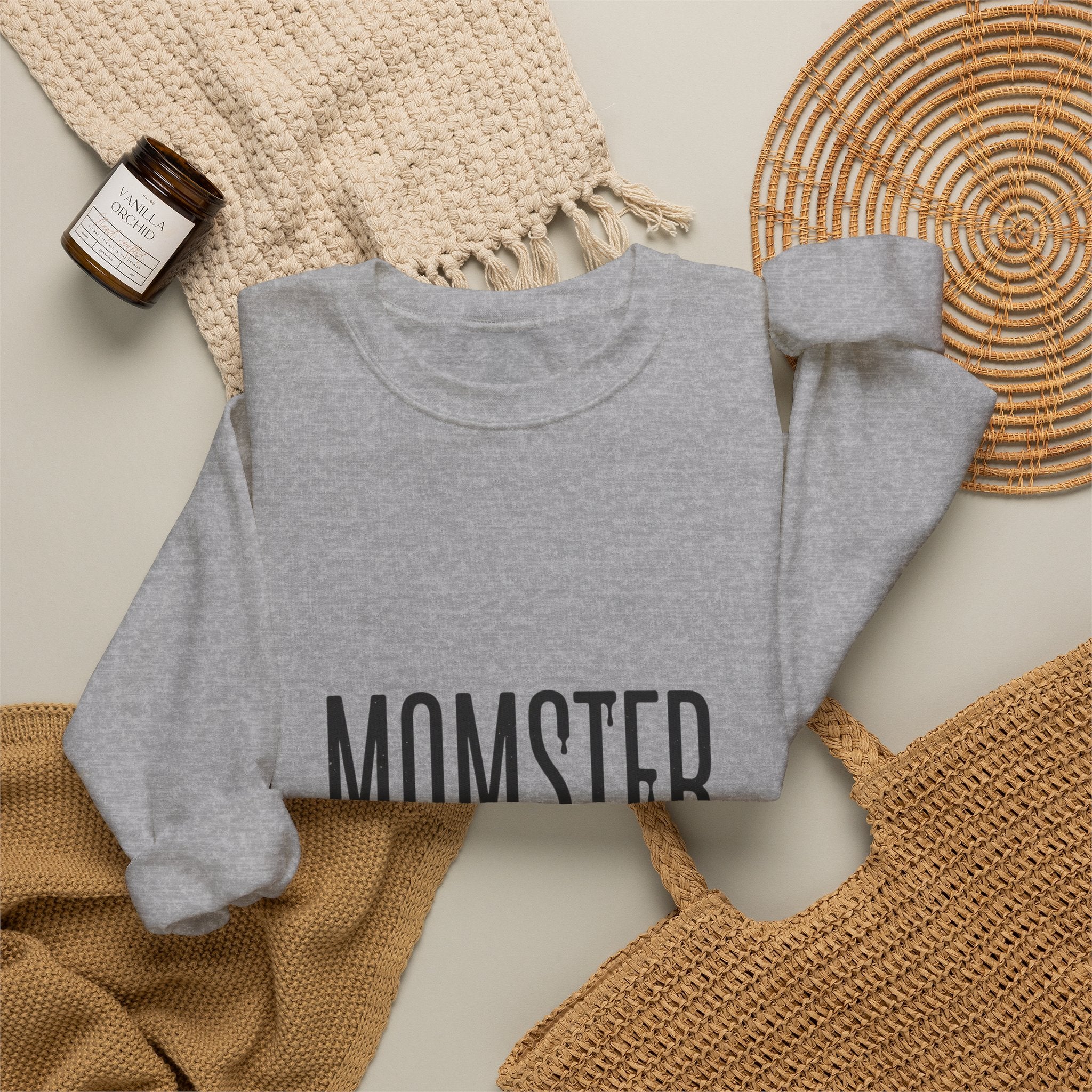 Momster vampire bat sweatshirt | Halloween mom graphic, spooky lettering