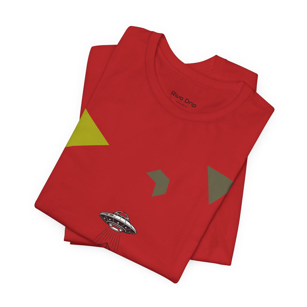 UFO Pyramid Graphic Tee | Geometric Abstract Shapes