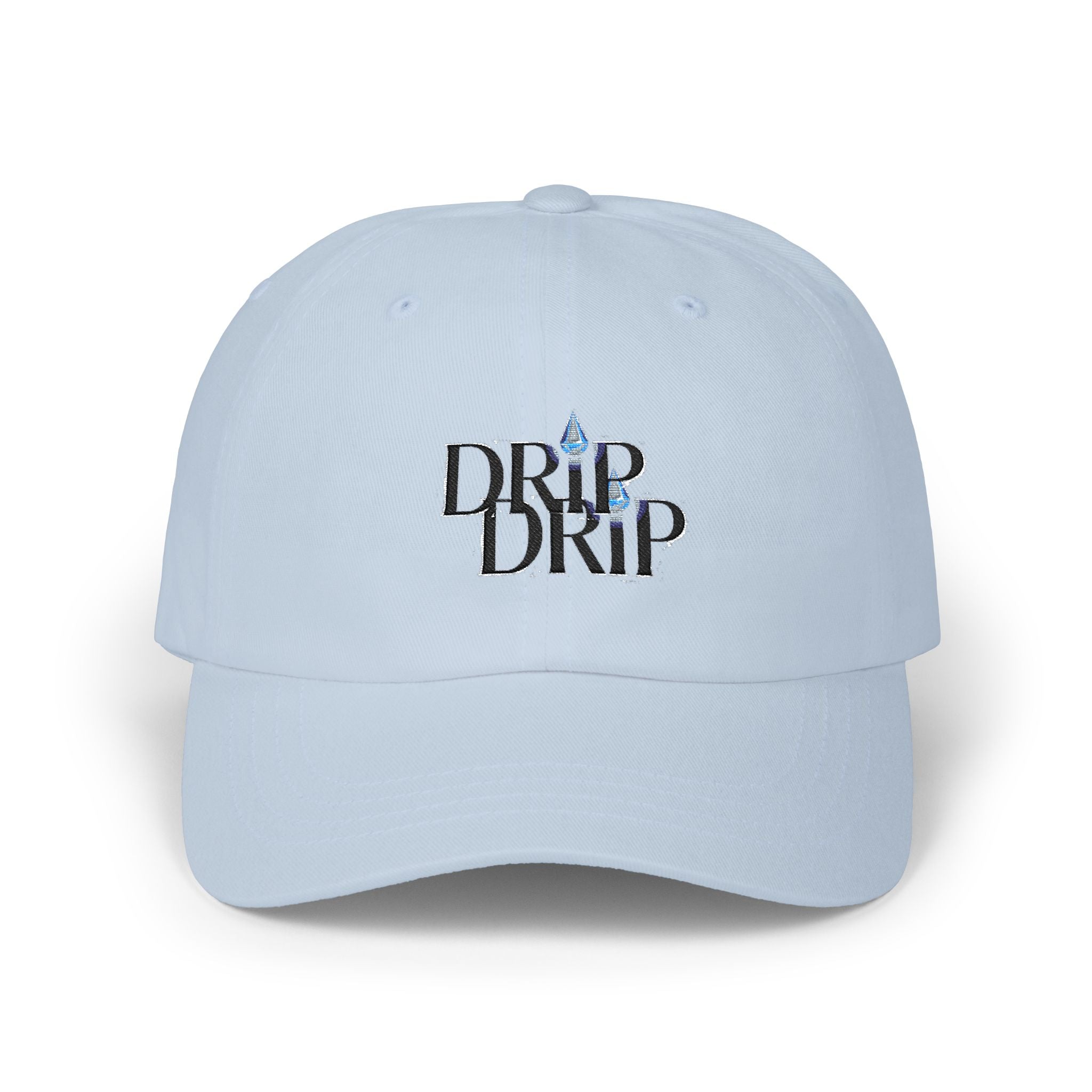 Dad Cap — "Drip Drip" Embroidered Waterdrop Logo Baseball Hat