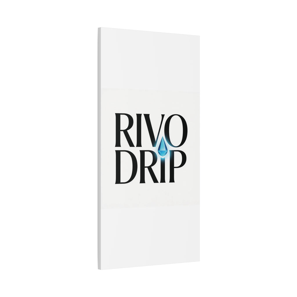 Personalize Logo Matte Canvas Print — Stretched Wall Art with Blue Droplet