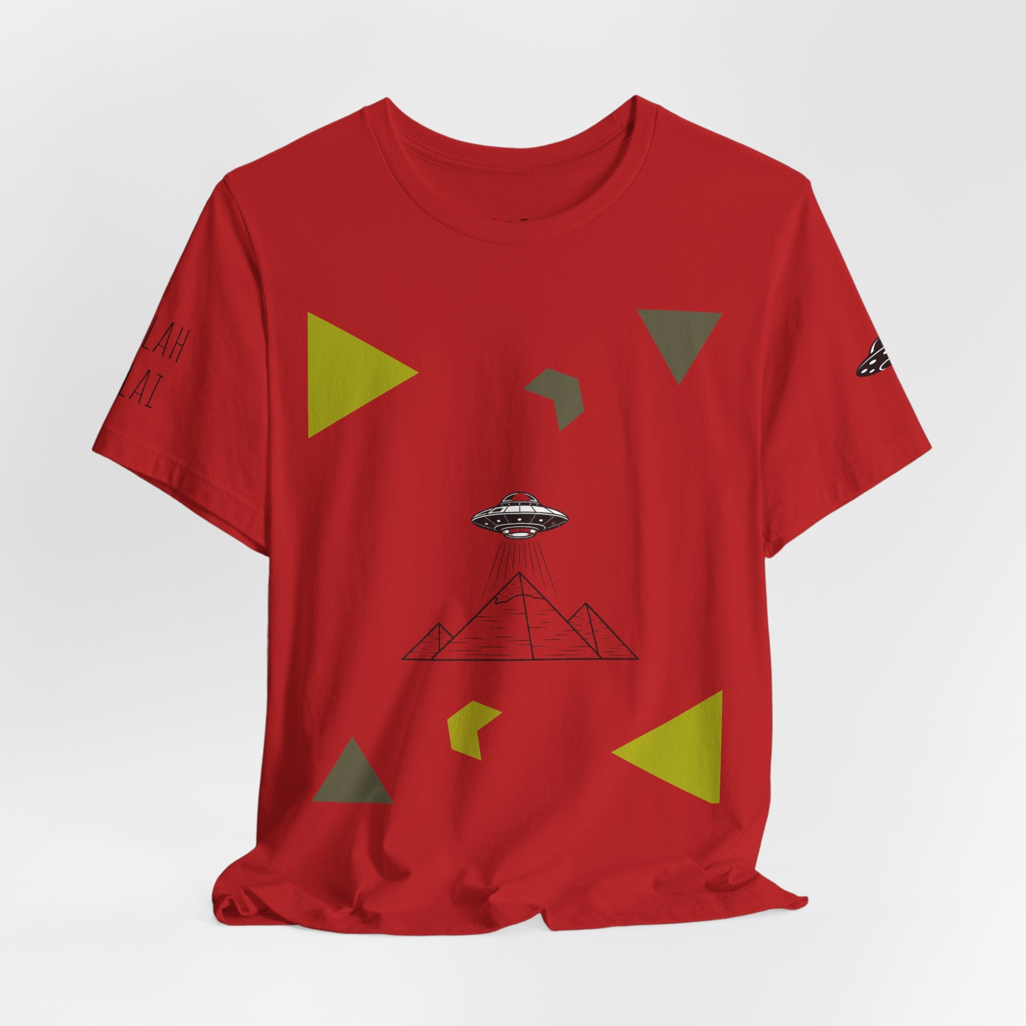 UFO Pyramid Graphic Tee | Geometric Abstract Shapes