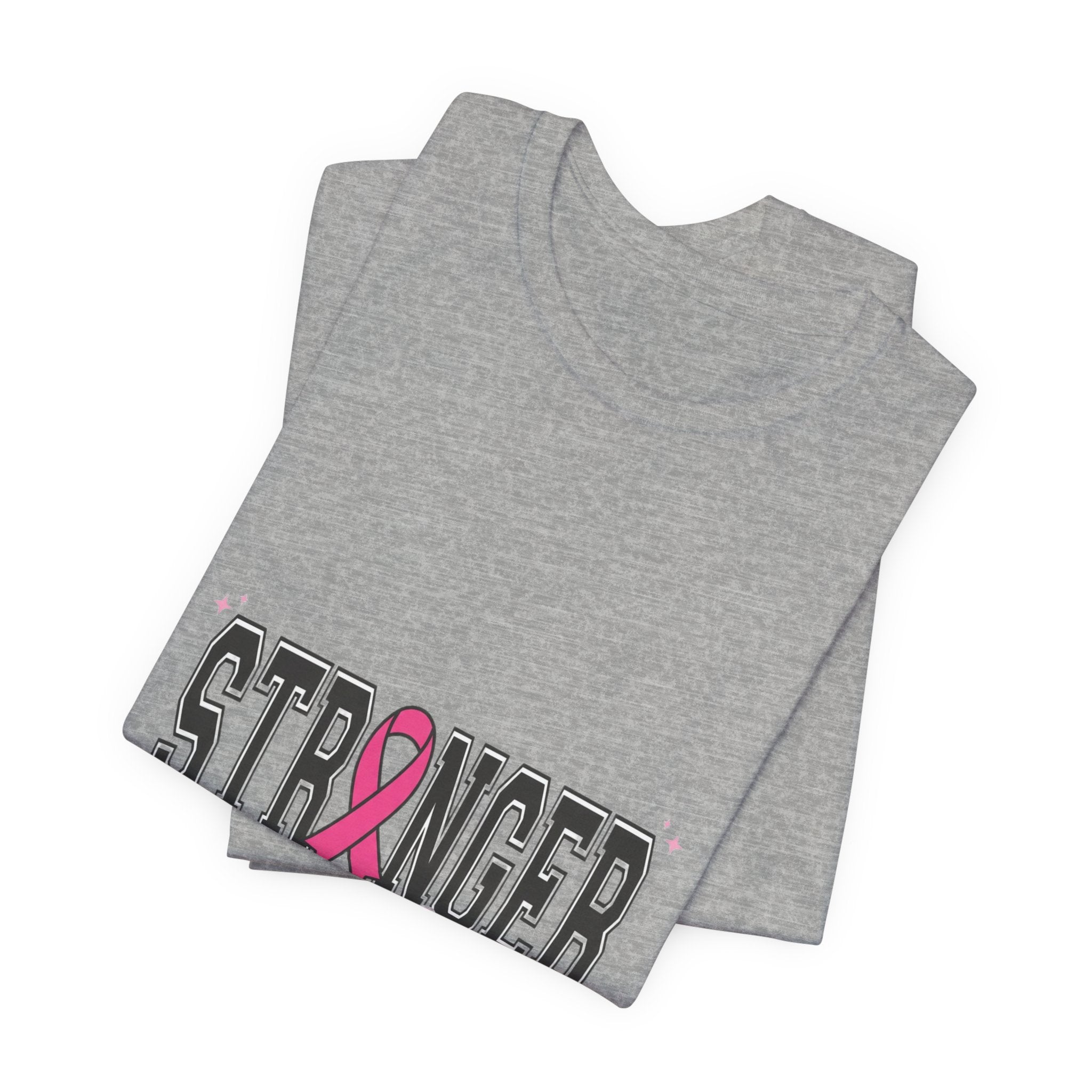 Stronger Together ribbon Tee | Breast Cancer Awareness, Pink Support