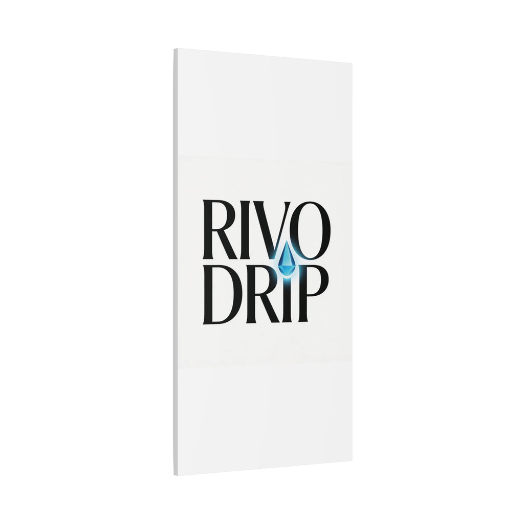 Personalize Logo Matte Canvas Print — Stretched Wall Art with Blue Droplet