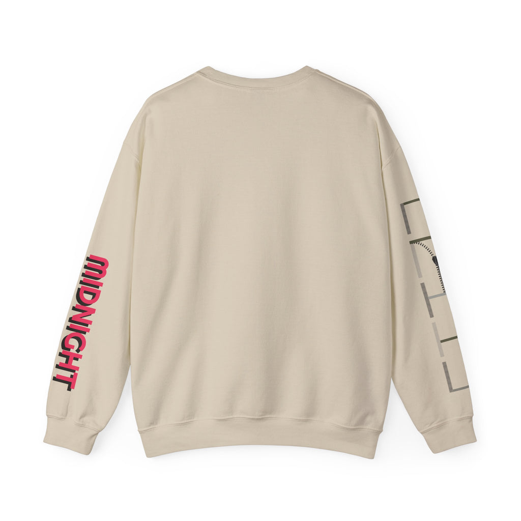 City Nights Crewneck Sweatshirt — 'Run / Midnight' Urban Skyline Graphic