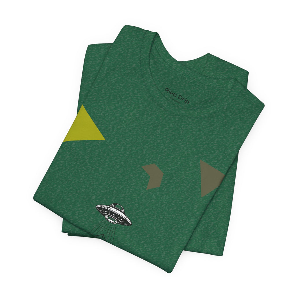 UFO Pyramid Graphic Tee | Geometric Abstract Shapes