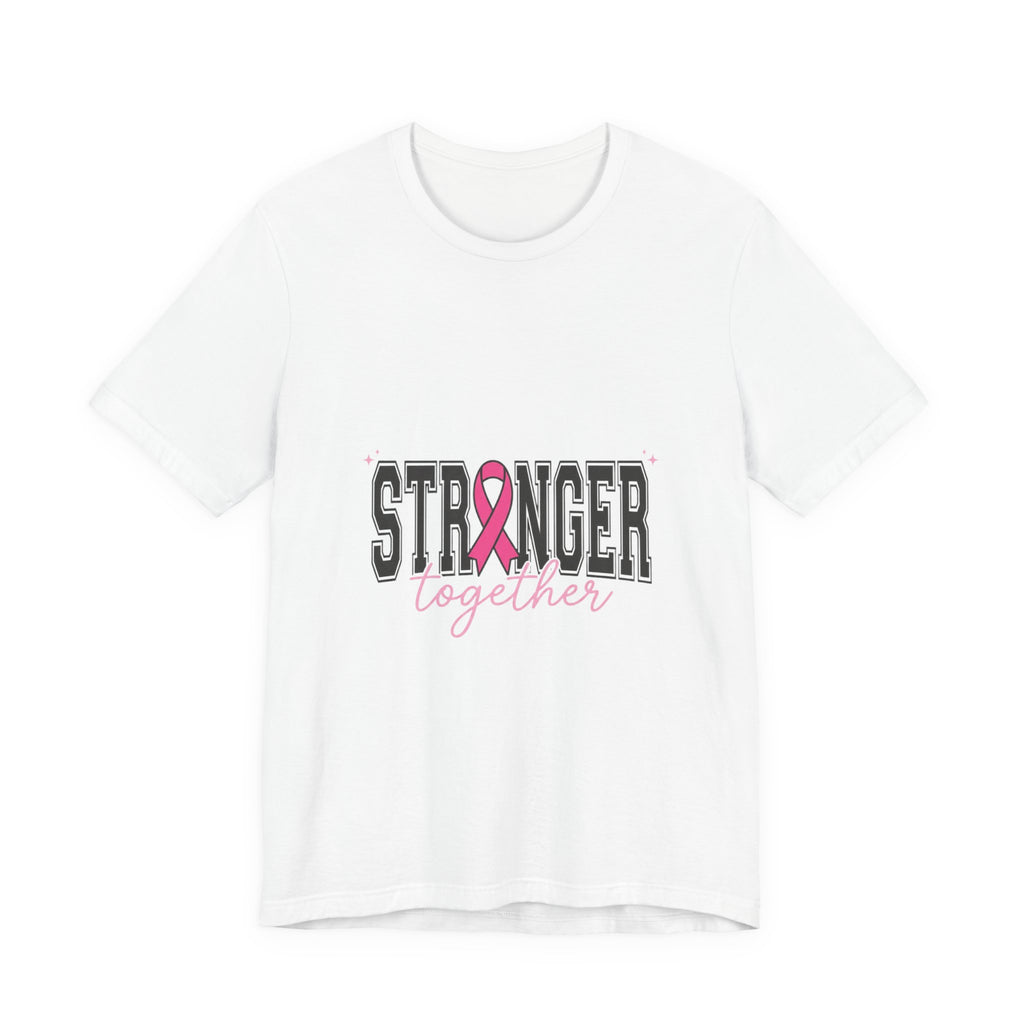 Stronger Together ribbon Tee | Breast Cancer Awareness, Pink Support