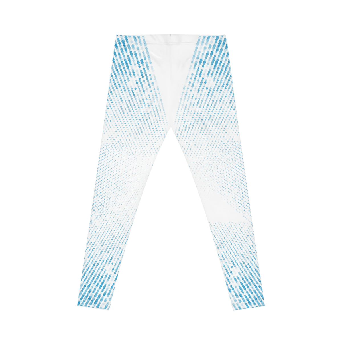Blue Pixel Fade Leggings — Women's Casual All-Over Print