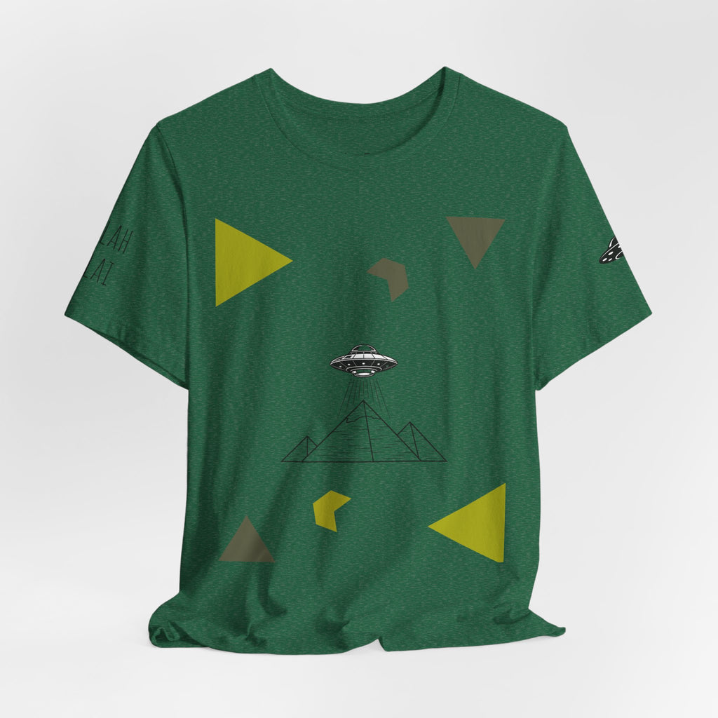 UFO Pyramid Graphic Tee | Geometric Abstract Shapes