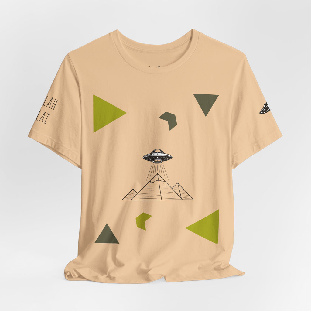 UFO Pyramid Graphic Tee | Geometric Abstract Shapes
