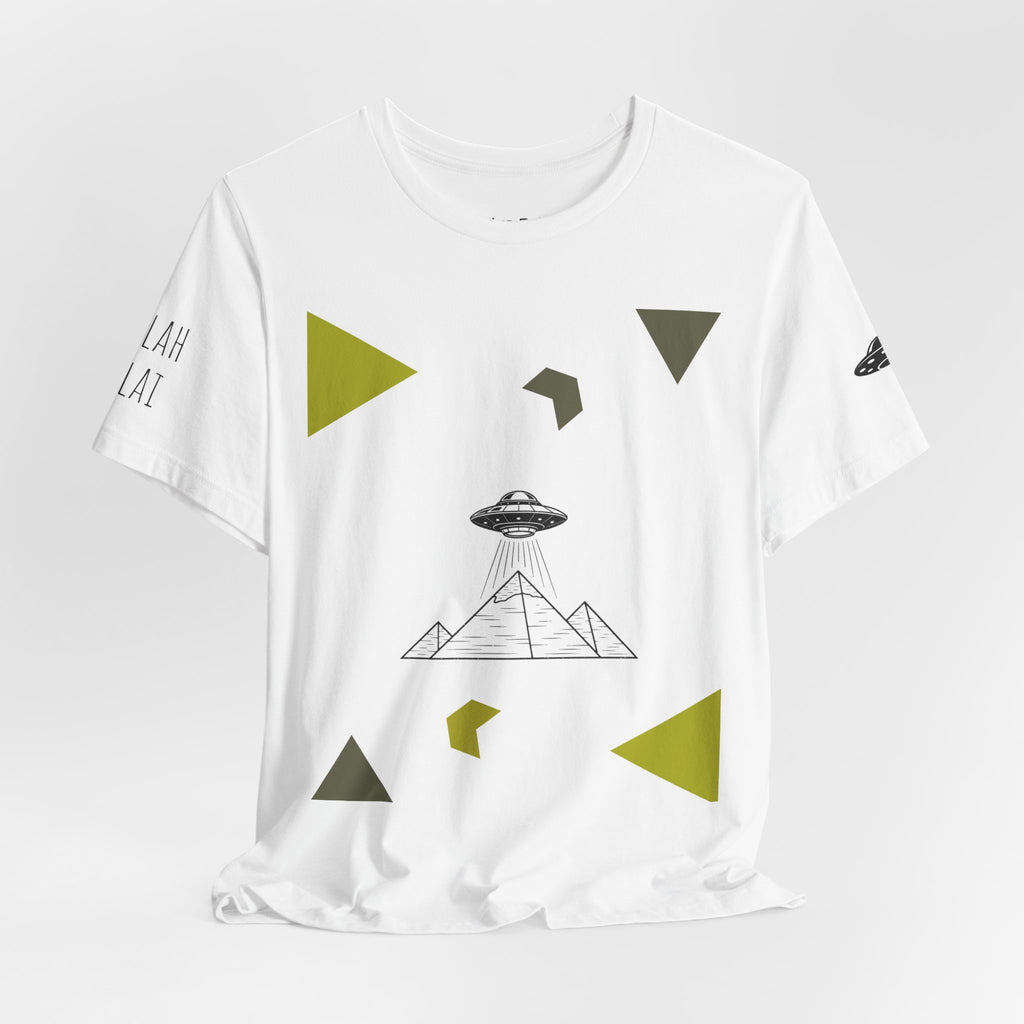 UFO Pyramid Graphic Tee | Geometric Abstract Shapes