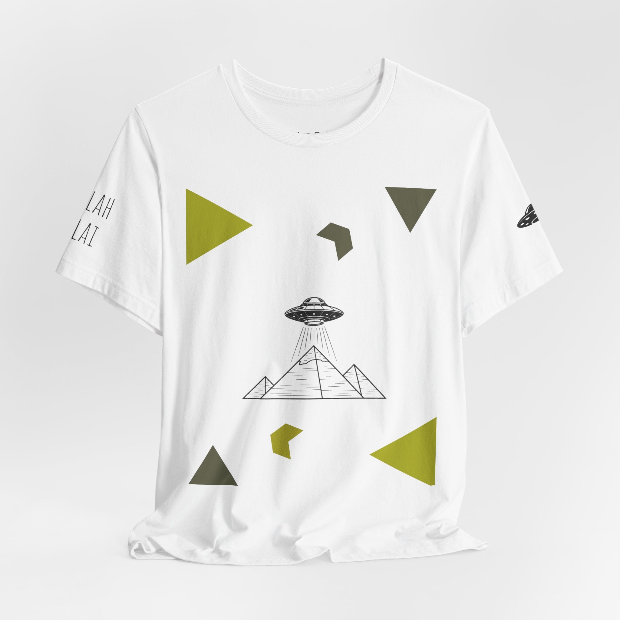 UFO Pyramid Graphic Tee | Geometric Abstract Shapes