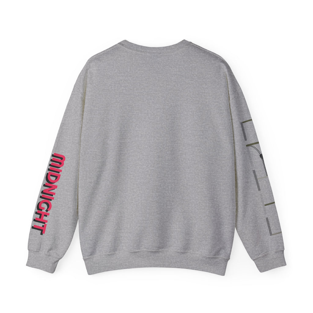 City Nights Crewneck Sweatshirt — 'Run / Midnight' Urban Skyline Graphic