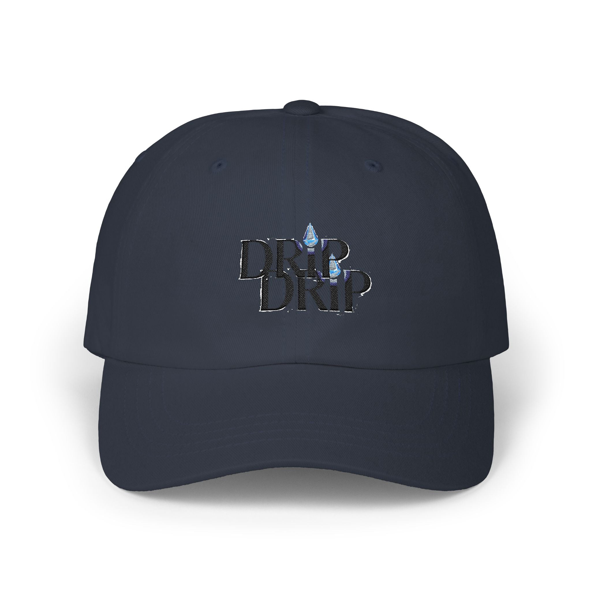 Dad Cap — "Drip Drip" Embroidered Waterdrop Logo Baseball Hat