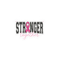 Stronger Together ribbon Kiss-Cut Stickers | Breast Cancer Awareness, Pink