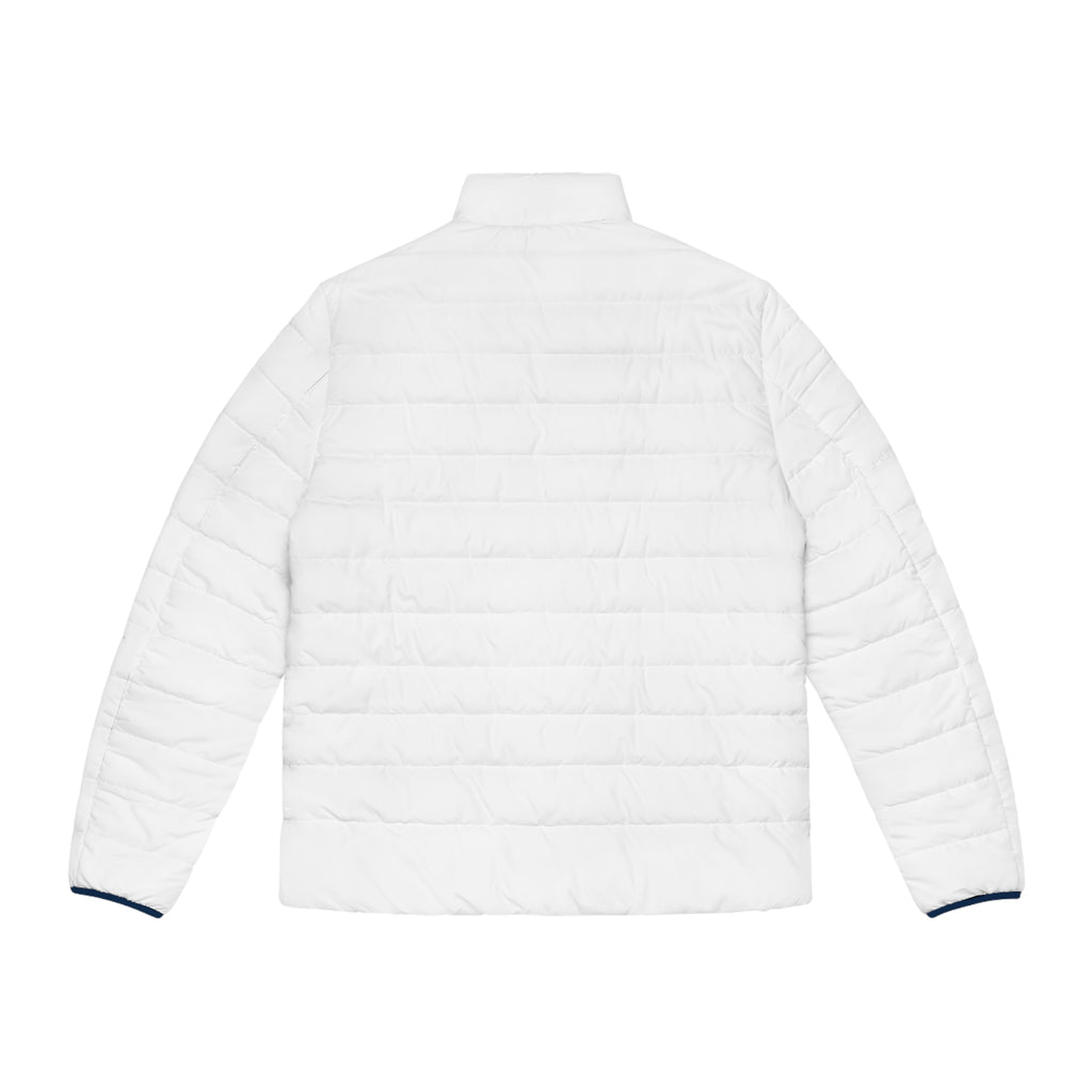 World Map Colorblock Puffer Jacket