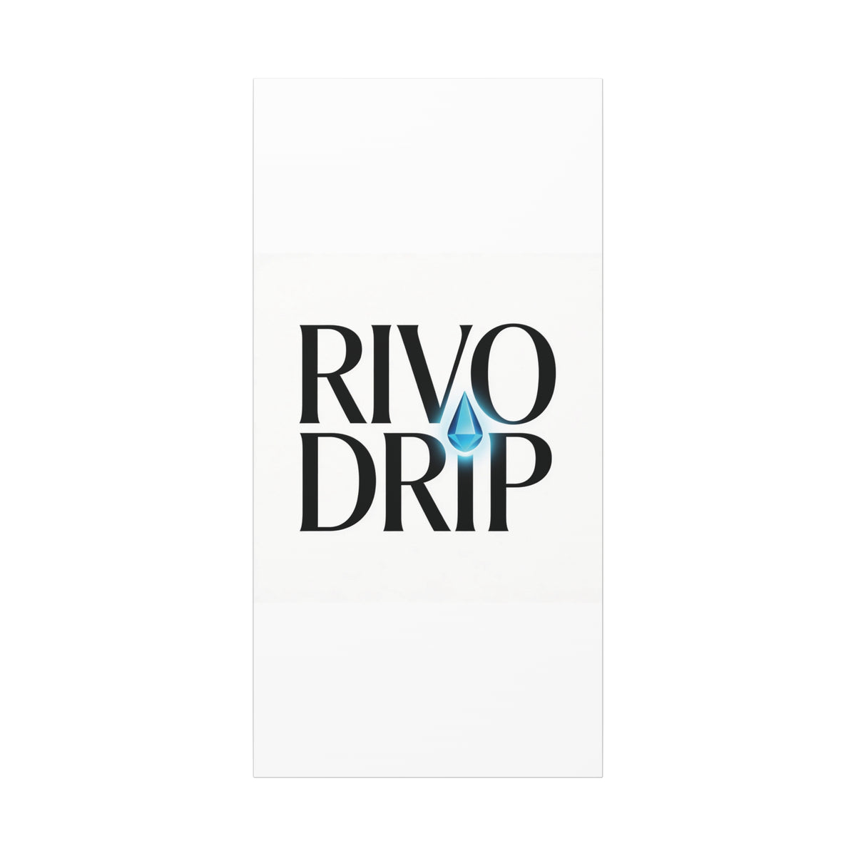 Personalize Logo Matte Canvas Print — Stretched Wall Art with Blue Droplet