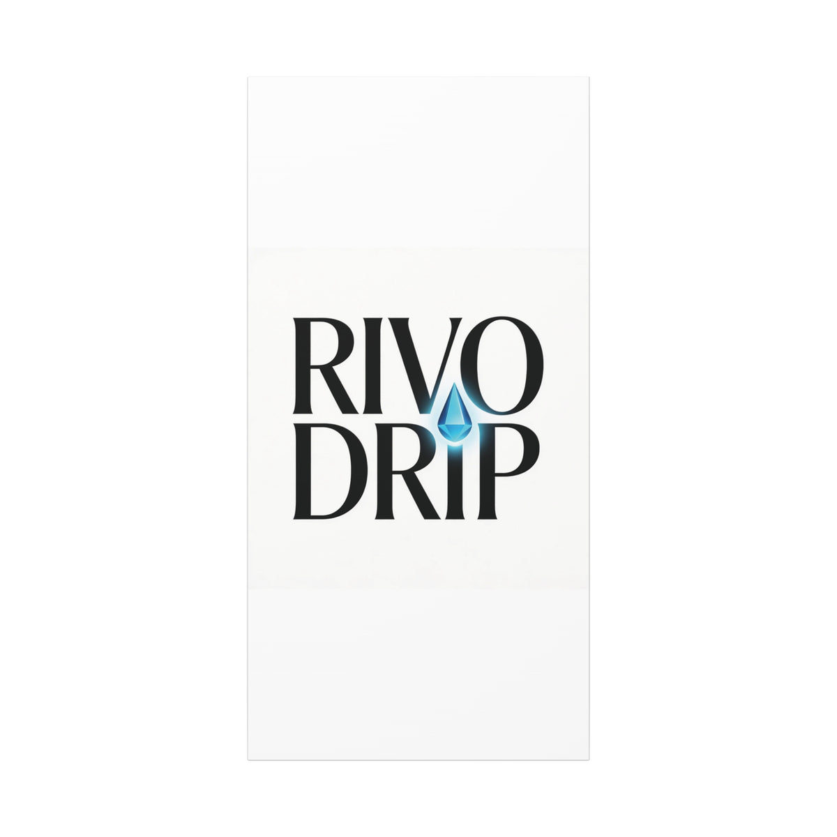 Personalize Logo Matte Canvas Print — Stretched Wall Art with Blue Droplet
