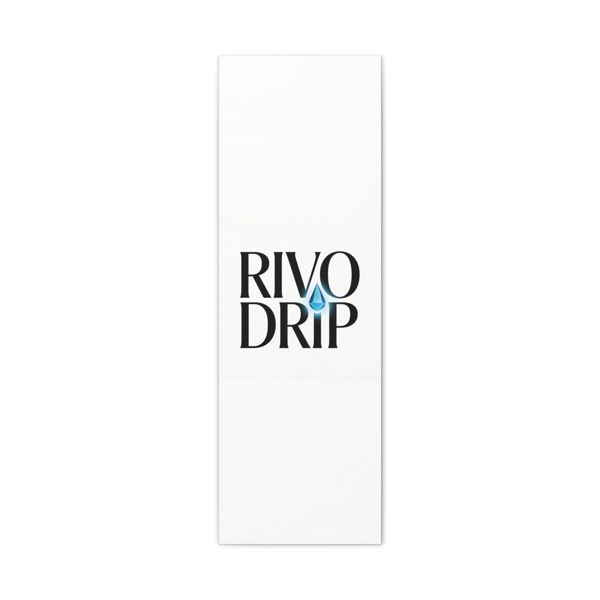 Personalize Logo Matte Canvas Print — Stretched Wall Art with Blue Droplet