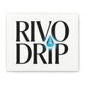 Personalize Logo Matte Canvas Print — Stretched Wall Art with Blue Droplet