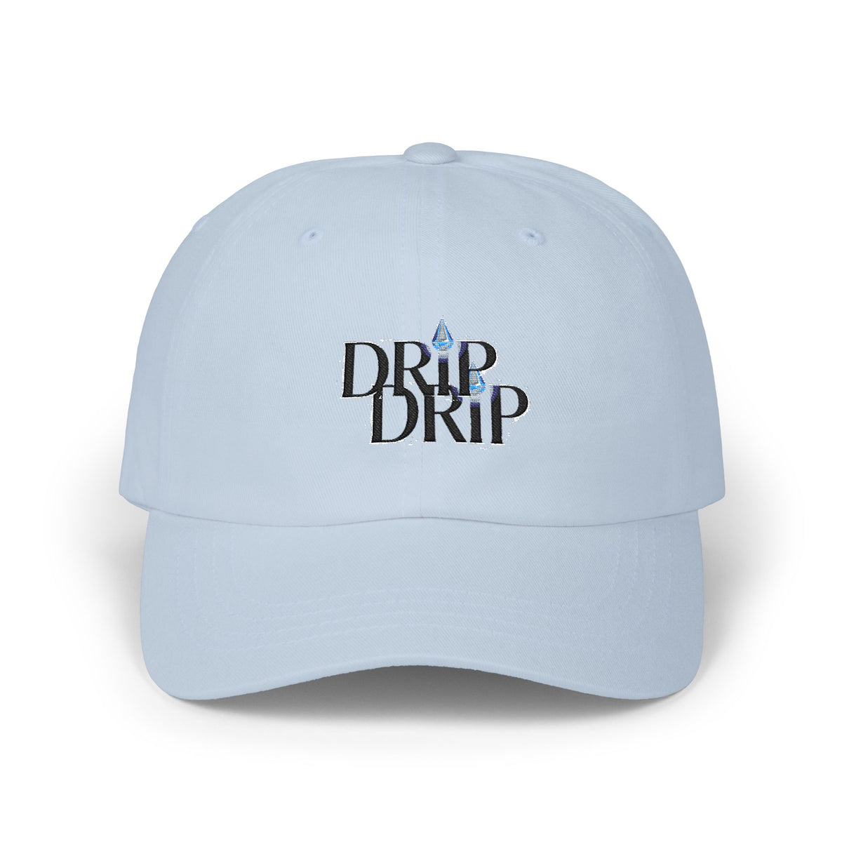 Dad Cap — "Drip Drip" Embroidered Waterdrop Logo Baseball Hat