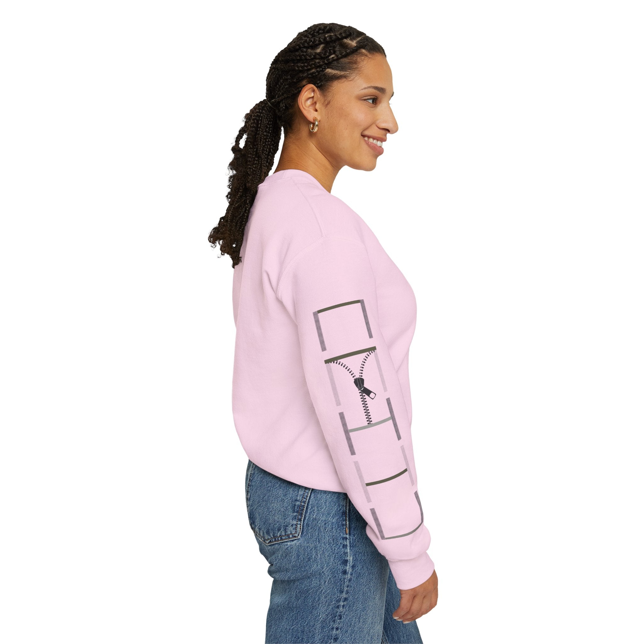 City Nights Crewneck Sweatshirt — 'Run / Midnight' Urban Skyline Graphic