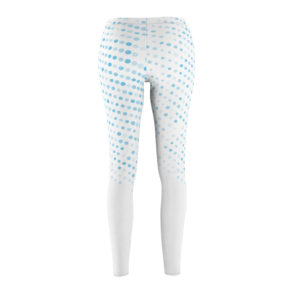 Blue Pixel Fade Leggings — Women’s Cut & Sew Casual Leggings
