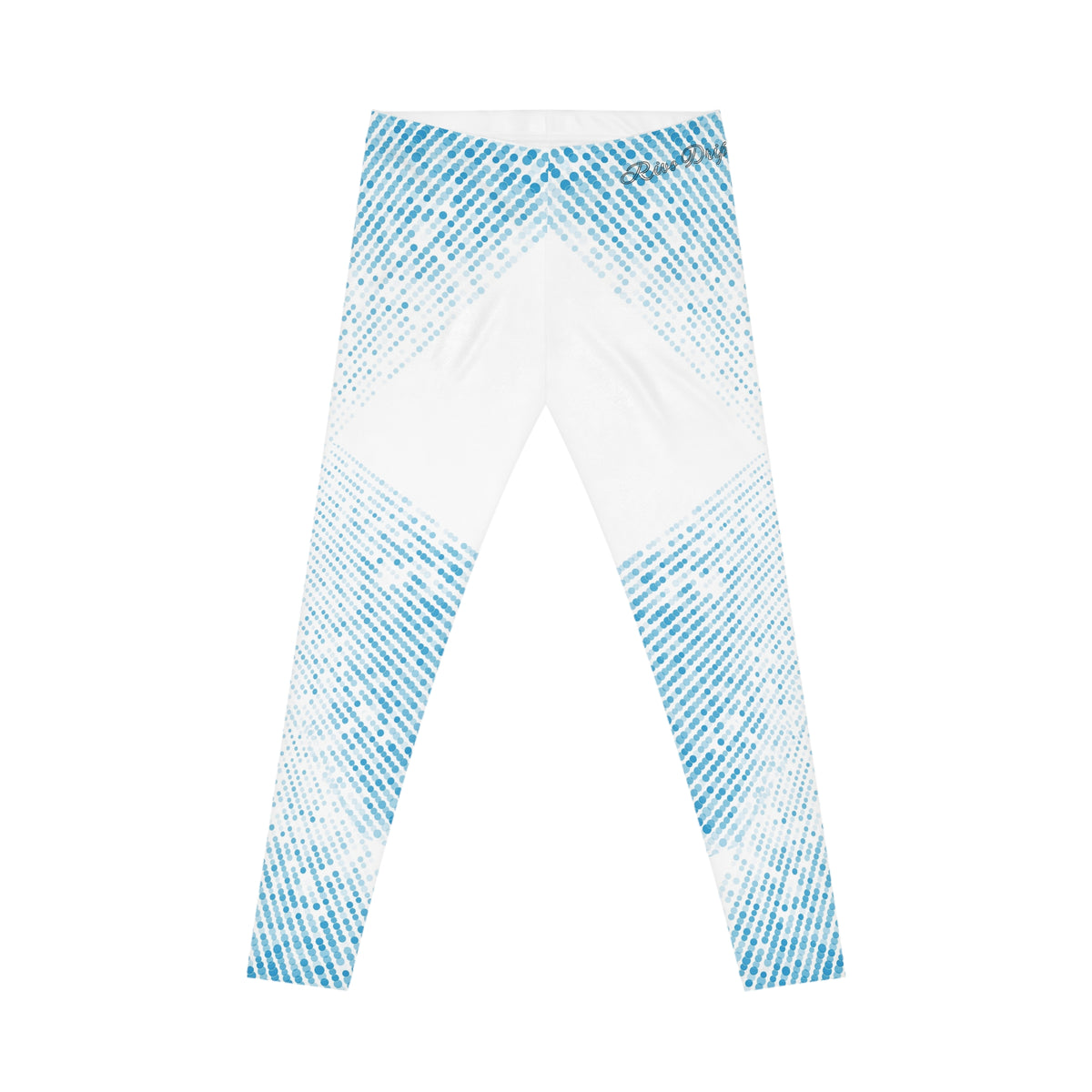 Blue Pixel Fade Leggings — Women's Casual All-Over Print