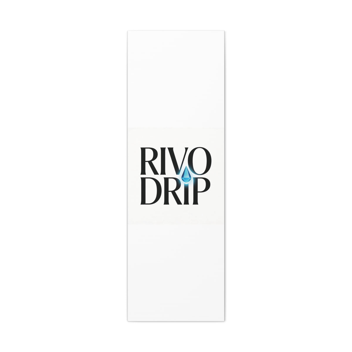 Personalize Logo Matte Canvas Print — Stretched Wall Art with Blue Droplet