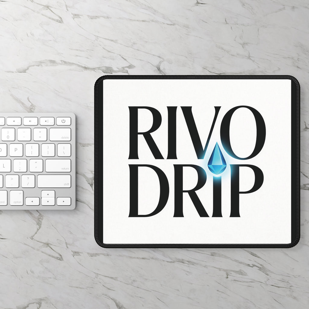 Rivo Drip Gaming Mouse Pad — Water Drop Logo Desk Mat