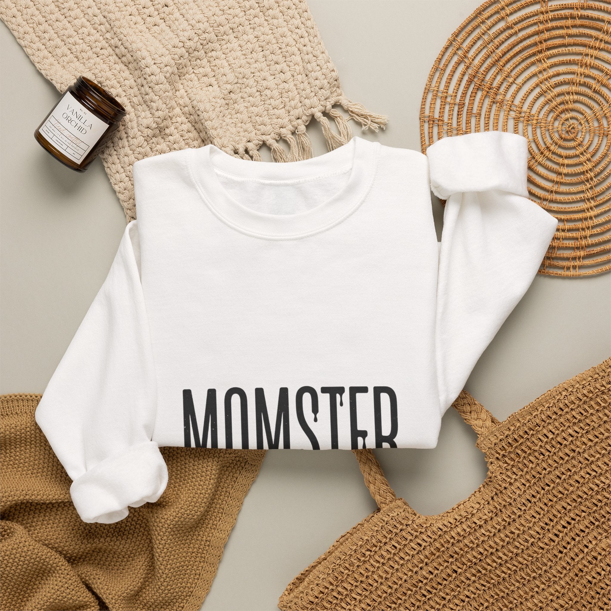 Momster vampire bat sweatshirt | Halloween mom graphic, spooky lettering