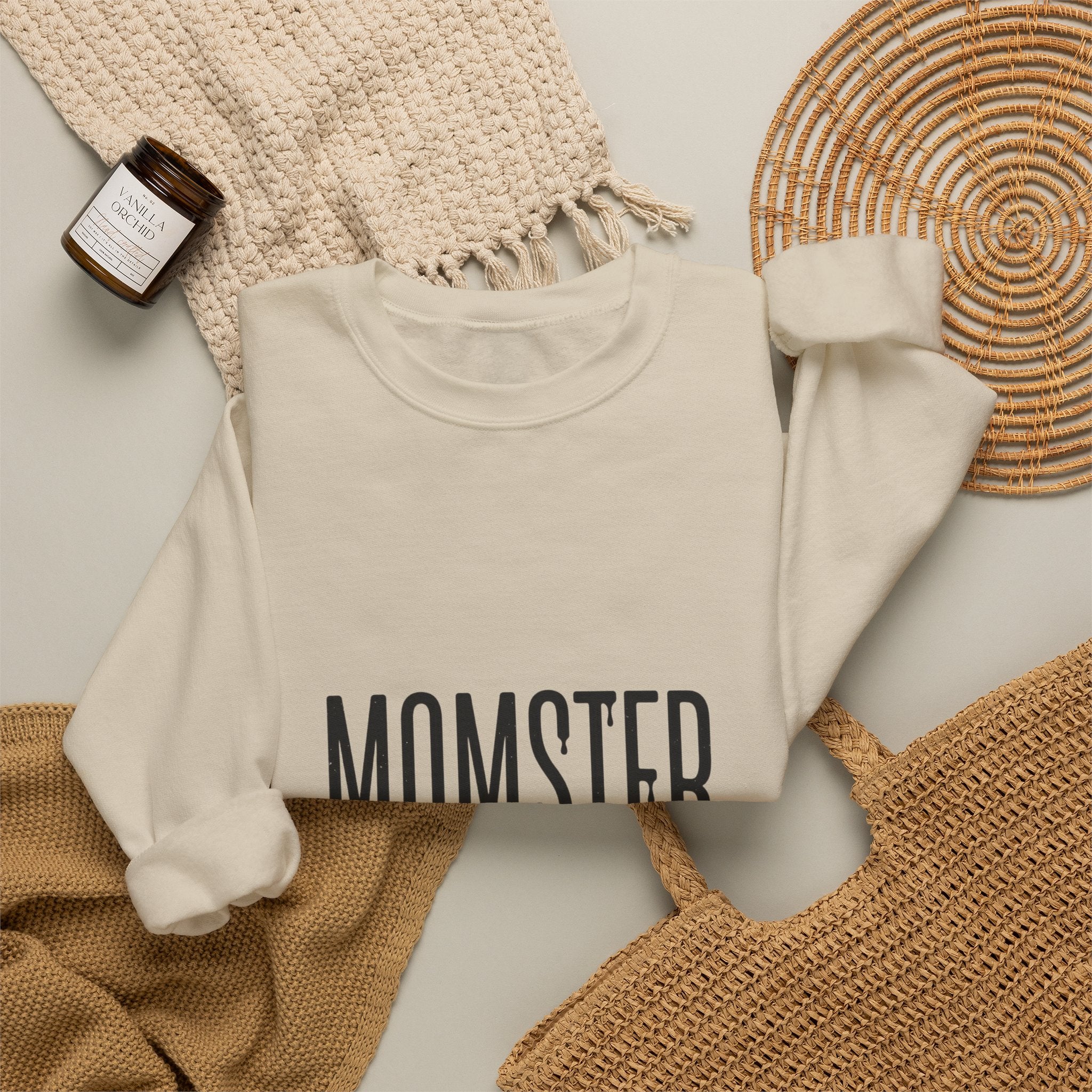 Momster vampire bat sweatshirt | Halloween mom graphic, spooky lettering
