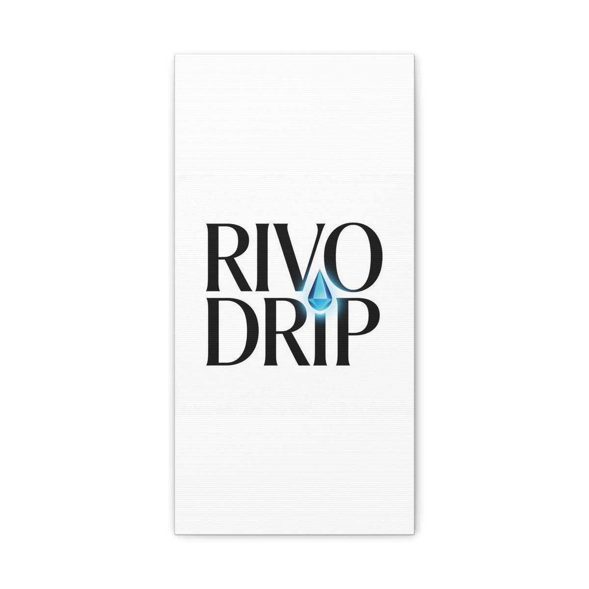 Personalize Logo Matte Canvas Print — Stretched Wall Art with Blue Droplet
