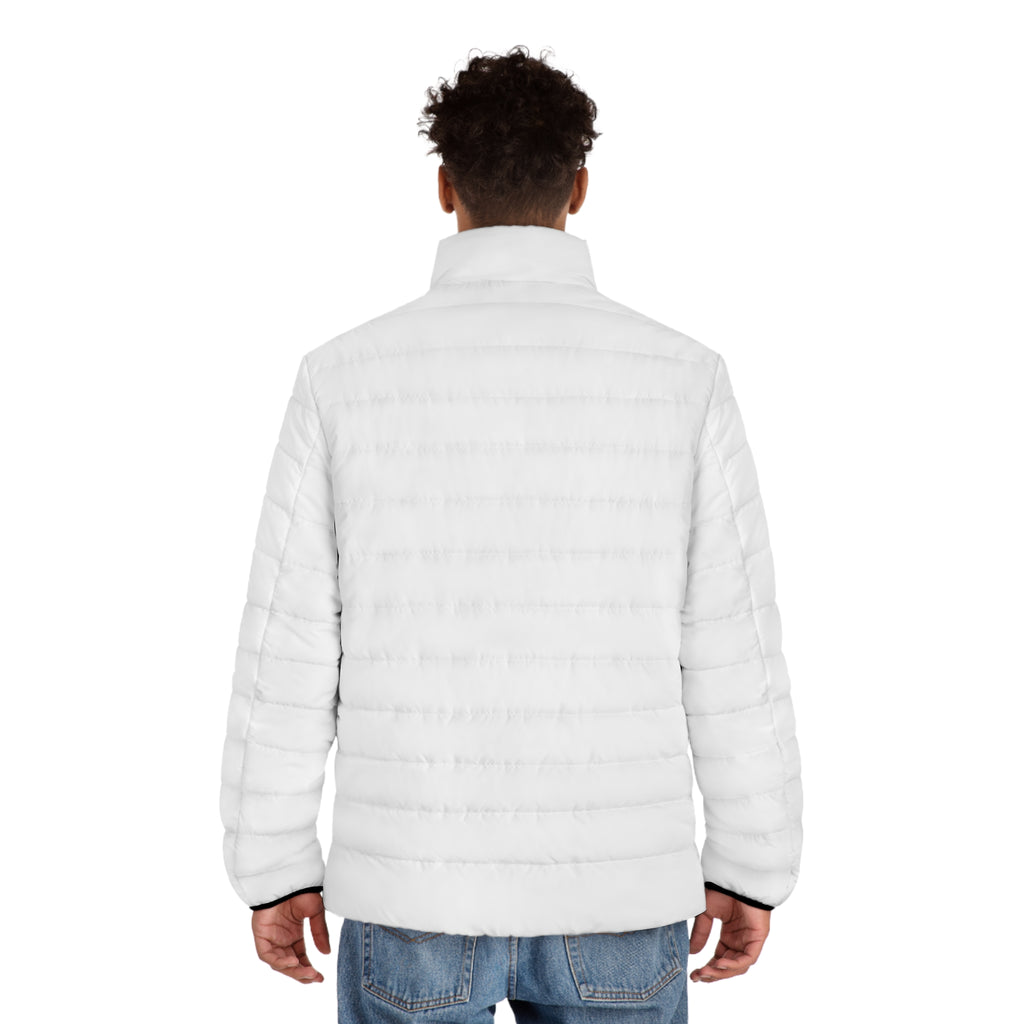 World Map Colorblock Puffer Jacket