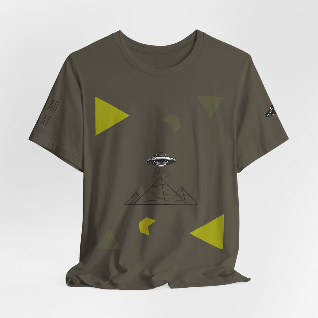 UFO Pyramid Graphic Tee | Geometric Abstract Shapes