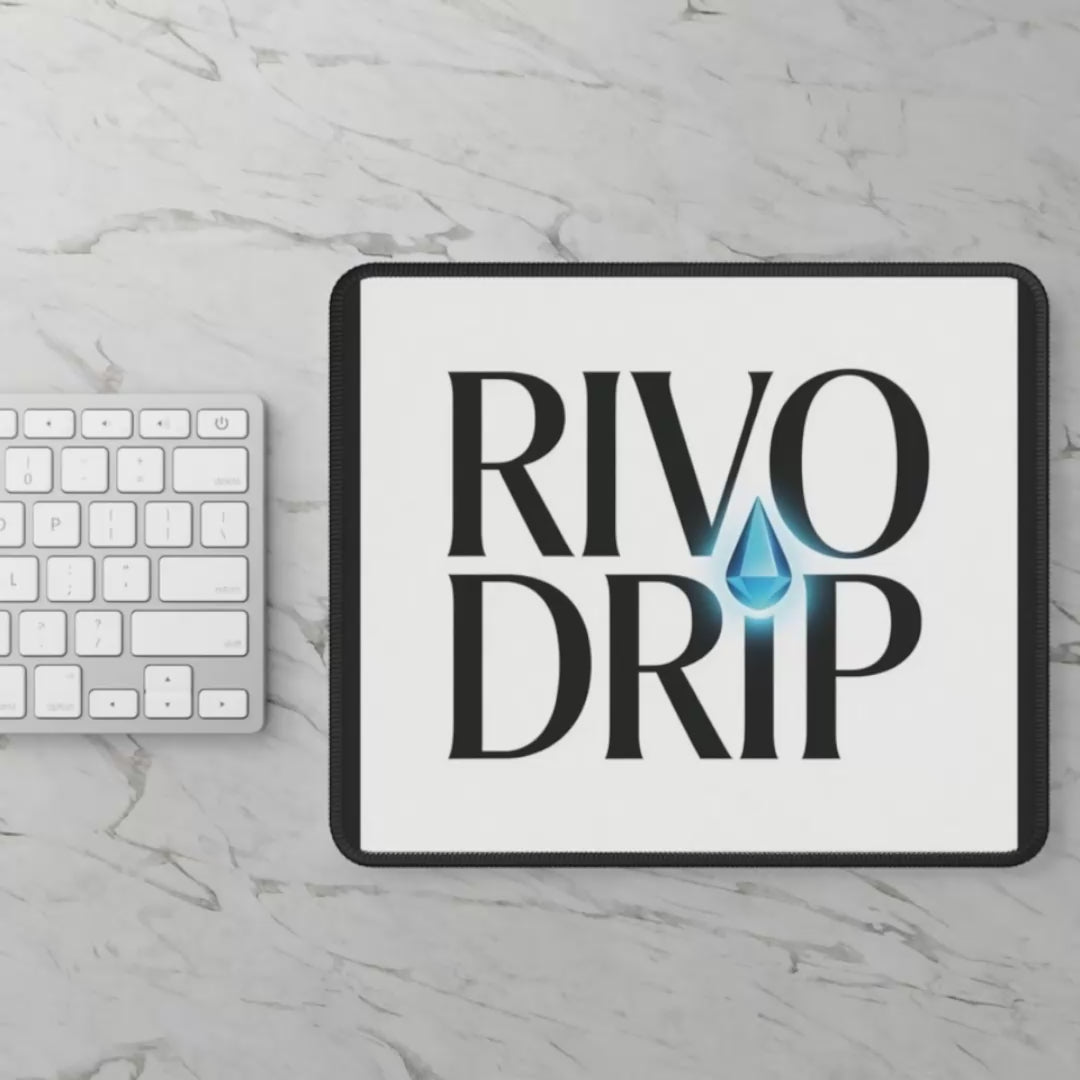 Rivo Drip Gaming Mouse Pad — Water Drop Logo Desk Mat